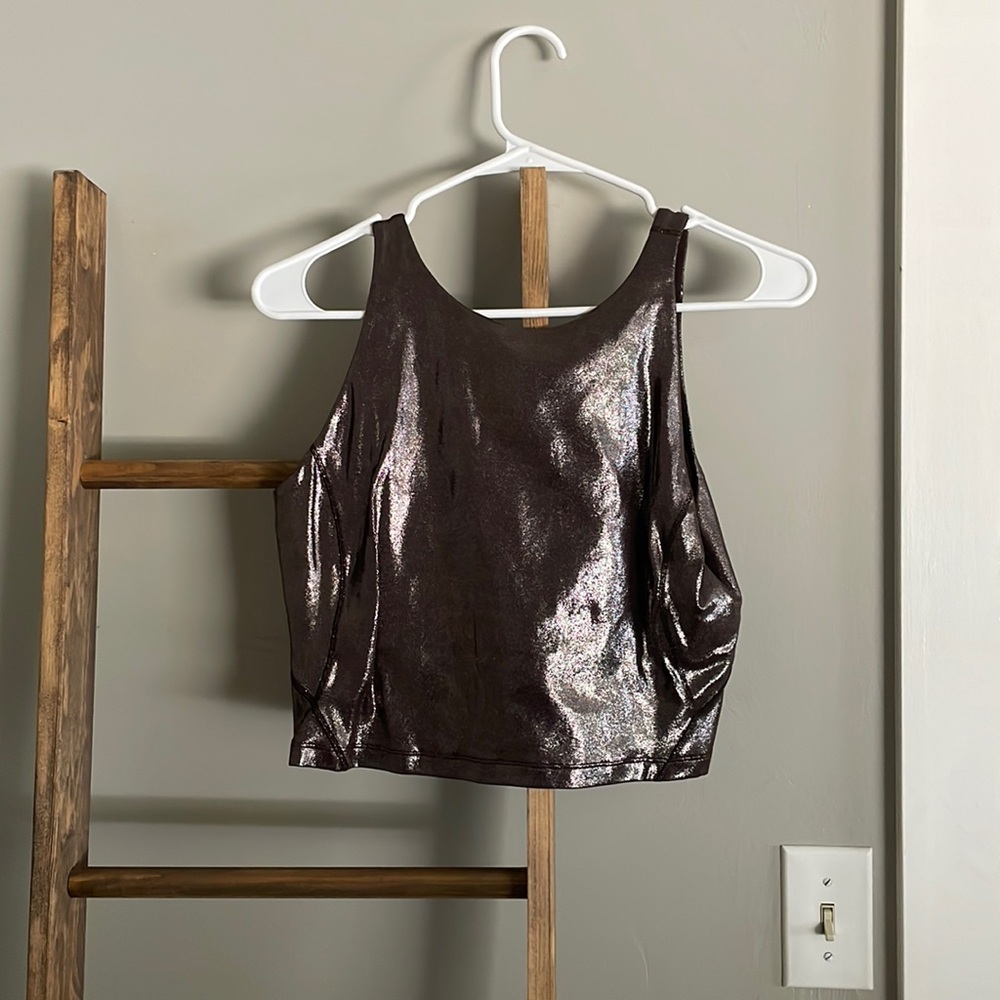 RARE lululemon high neck cropped align tank!!!!! *foil